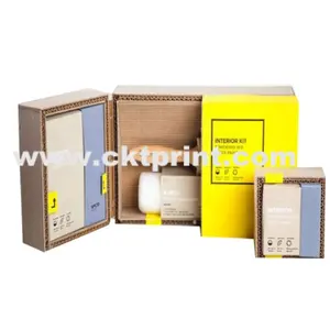 Stampa Marrone Riciclare Cartone Ondulato Cartone per L'imballaggio Pittura Ad Acquerello Box Set Regalo