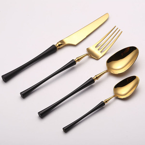 Ensembles de <span class=keywords><strong>couverts</strong></span> couleur or Fourchettes couleur <span class=keywords><strong>rose</strong></span> et couteau cuillère - Product Image 2