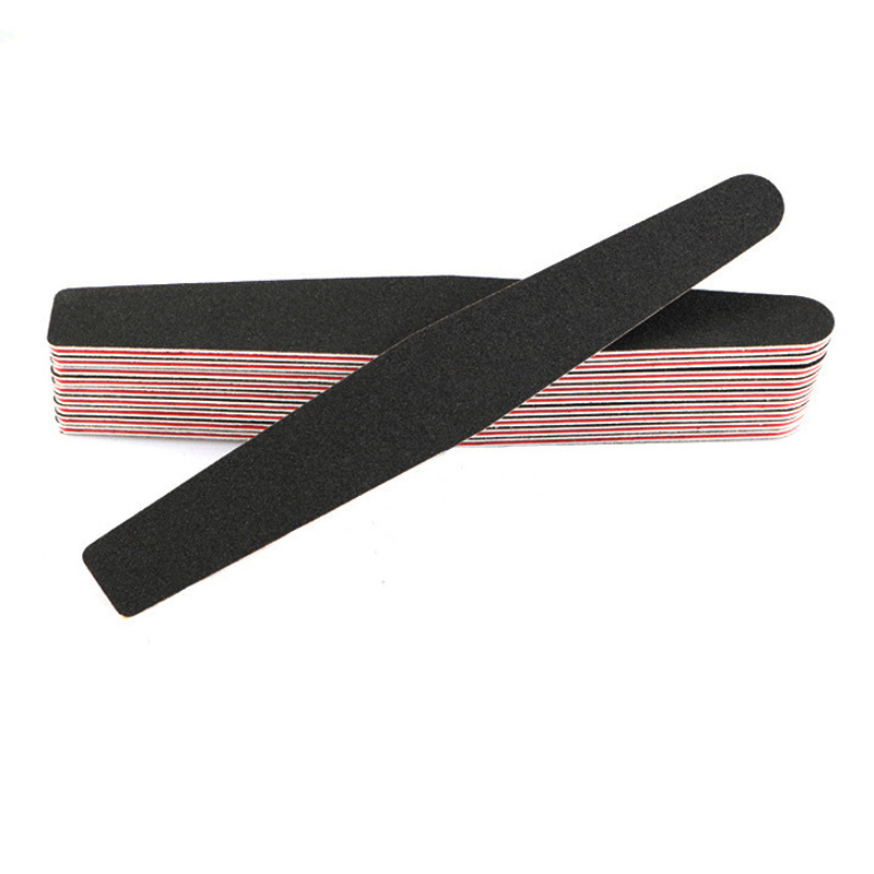 Profesional negro Emery Junta Nail File alta calidad del OEM precio de fábrica recta curva media luna diamante cuadrado uñas