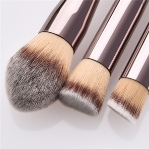 Kit di pennelli per trucco vegano 14 Set di pennelli per trucco in legno color oro Champagne di lusso di qualità professionale Logo personalizzato - Product Image 3