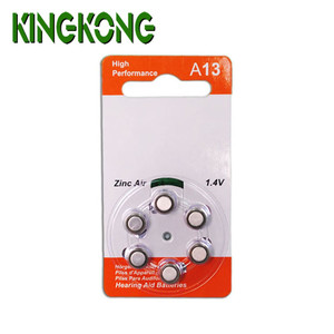 OEM/ODM Zinc-aire, 1,4 V A10/A13/A675/A312 6 unids/pack audiencia ayuda baterías de botón de la célula de la batería - Product Image 2