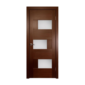 Simple design <span class=keywords><strong>teck</strong></span> en bois <span class=keywords><strong>massif</strong></span> portes design intérieur porte en bois - Product Image 4