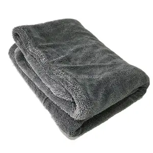 Detailing Towels Absorbent Thick Scratch Free 20"x30" 1100gsm Gray 2 Side Twist Edgeless Microfiber Car Drying Towel For Auto Detailing Wash