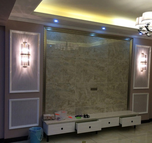 Lámpara colgante de pared de cristal plateado de lujo para decoración de <span class=keywords><strong>hotel</strong></span> - Product Image 6