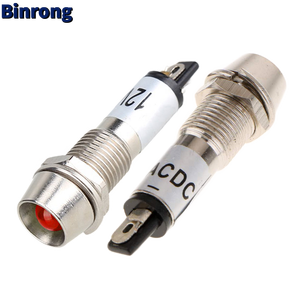 <span class=keywords><strong>XD8</strong></span>-1 8mm โลหะ LED Dash ไฟแสดงสถานะไฟสัญญาณ 12 V - Product Image 6