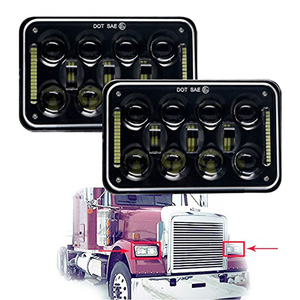 LED Rectangular linterna proyector 4x6 sellado haz reemplazo Hola/<span class=keywords><strong>Lo</strong></span> haz DRL encaja faro bombilla para Jeep wrangler T001N - Product Image 1