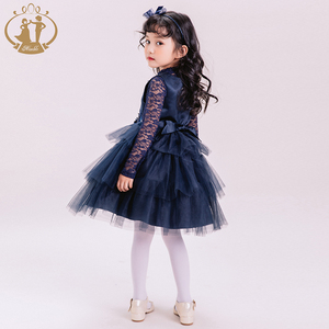 Agile per ragazze abito da sposa per bambini in pizzo floreale da principessa sera abito da ballo per bambina - Product Image 5