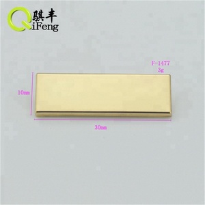 Carré plaque de métal pour sacs blanc logo <span class=keywords><strong>tag</strong></span> avec laser logo - Product Image 3
