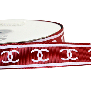de vino rojo decorativo tejer grogrén (ligamento tafetán cinta de 1 pulgadas de cinta impresa cinta tejer grogrén - Product Image 4