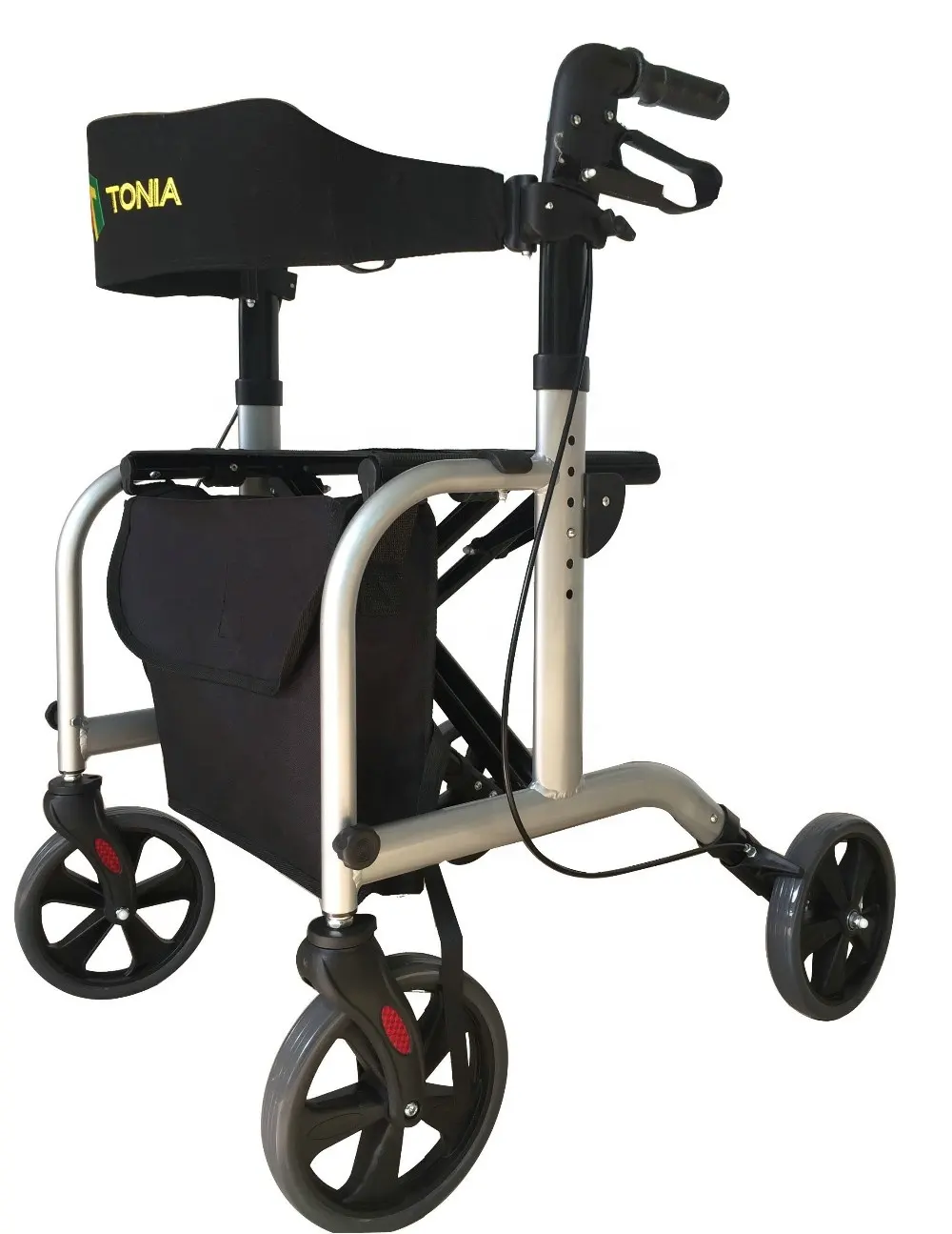 TONIA Aluminium Rollator Walker en Arbeidsongeschiktheid Loophulp met Seat voor ouderen TRA08A