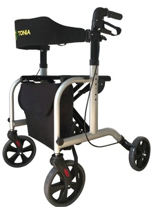 TONIA Aluminum Rollator Walker and Disability <strong>Walking</strong> <strong>Aid</strong> <strong>with</strong> <strong>Seat</strong> for Elderly TRA08A - Product Image 1