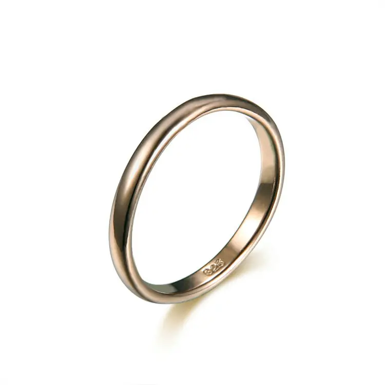 Onier Полировки чистый 925 стерлингового серебра ювелирные изделия кольцо 16K золото-хомут с круглым воротником для мальчиков и девочек без камней для мужчин