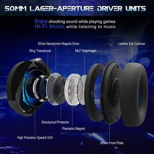 ONIKUMA K7 - Auriculares de diadema para videojuegos (estéreo, cancelación de ruido, con micrófono, luz LED, para PS4, computado - Product Image 5