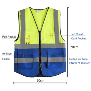 High visibility vest chalecos de trabajo seguridad <span class=keywords><strong>chaleco</strong></span> reflectivo para <span class=keywords><strong>obrero</strong></span> - Product Image 3