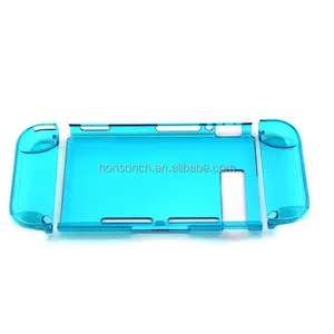 3 in 1 für Nintendo Schalter konsole joypad Transparent Kristall Schutz Abdeckung Fall-Klar Blau