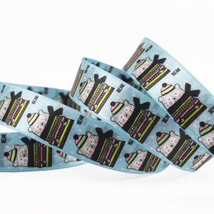 Fabricante de encargo 100% poliéster <span class=keywords><strong>1</strong></span> pulgadas 25mm bruja halloween patrón de cinta de satén impreso - Product Image 3