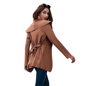 invierno de las mujeres de moda Casual abierta de punto de manga larga de lana de lujo <span class=keywords><strong>Mujer</strong></span> Plus tamaño <span class=keywords><strong>abrigo</strong></span> - Product Image 5