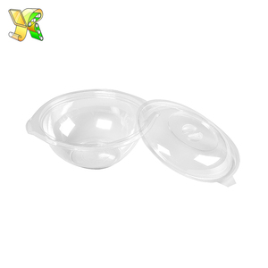 <span class=keywords><strong>Saladier</strong></span> en plastique <span class=keywords><strong>transparent</strong></span> rond bol à salade bol à salade en plastique jetable et couvercle 32 oz - Product Image 2