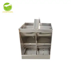 stainless steel double sided feeding trough for pig trough