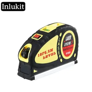 2 Horizontal Gelembung 18 Persegi W/550 Cm Pita Pengukur Multifungsi Laser Level Marker