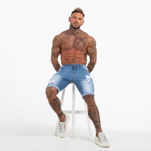 Nuovo Arrivo di Estate Blu Strappato Stretch Mutanda Calda Denim Brevi <span class=keywords><strong>Jeans</strong></span> Da <span class=keywords><strong>Uomo</strong></span> - Product Image 6