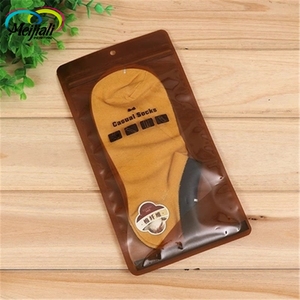 Fertigen Sie verschiedene Spezifikationen besonders an Wiederversiegelbare Druckverschlussbeutel-Socken-Unterwäsche-Kleidungs-Verpackentasche - Product Image 1