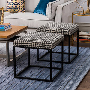 <span class=keywords><strong>Tabouret</strong></span> repose-pieds carré en métal avec tissu, multifonctionnel, <span class=keywords><strong>de</strong></span> style loft, confortable, pour siège <span class=keywords><strong>de</strong></span> repos - Product Image 5