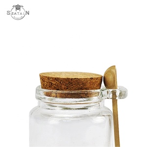 Venta al por mayor tapa de corcho tarro de cristal <span class=keywords><strong>para</strong></span> especias sal condimentos - Product Image 2
