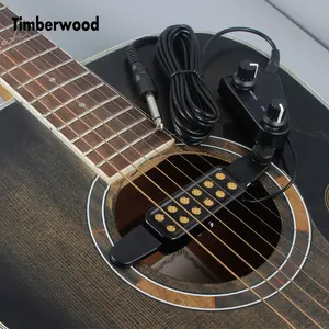 Jenis Lubang Suara Yang Dapat Disesuaikan Clip-On Gitar Akustik Pick Up Audio Transduser Amplifier 12 Lubang Harga Grosir