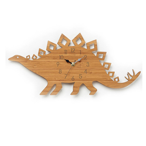 Venta caliente ecológico del dinosaurio en forma de reloj de pared de madera para los niños - Product Image 1