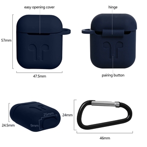 Housse de protection en silicone antichoc 5 en 1 avec lanière anti-perte pour Apple <span class=keywords><strong>Airpods</strong></span> pro 2 - Product Image 4