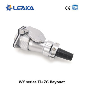 2-agujero brida panel, receptáculo con tapa ZG <span class=keywords><strong>IP</strong></span> 67 enchufe con funda de goma TI IP65 bayoneta cable conector - Product Image 3