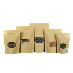 Venta directa de fábrica china, bolsa de papel Kraft con ventanas transparentes - Product Image 5