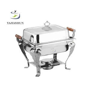 Restaurant Hotel liefert rechteckige Alkohol brenner Edelstahl Buffet Chafing Dish