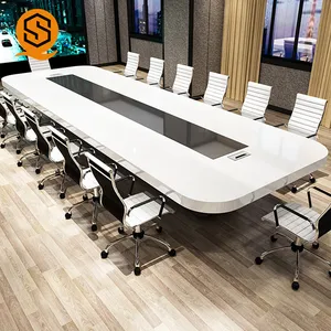 Hochwertiger Tisch mit fester Oberfläche, weißer Besprechung tisch, Konferenz tisch, moderner Besprechung tisch