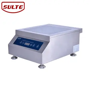 5000 W Restoran Stainless Steel Countertop Push Kontrol Komersial Induksi Tunggal Sup Cooker