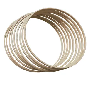 Attrape-rêve écologique en bois brodé, sans vis en métal, pour pépinière et bébé, cintre, cercle rond, DIY, 8mm, vente en gros, 10 pièces