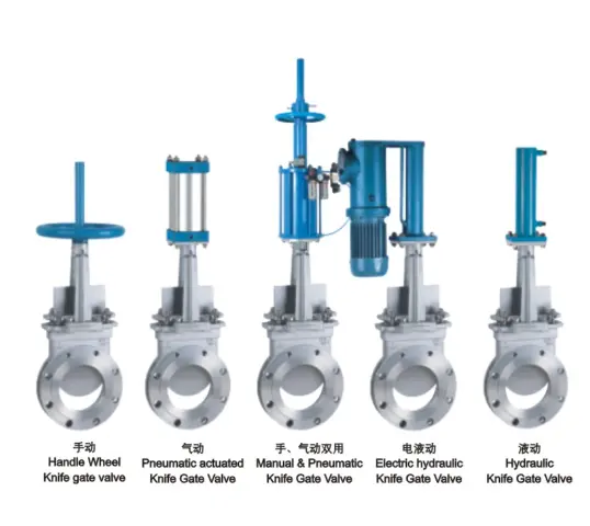 Handwheel Pneumatik Listrik Mengemudi DIN JIS GB Standar ANSI DN300 DN400 DN500 PN10 Air Knife Gate Valve Harga Stainless