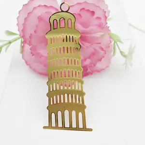Latão de Metal personalizado Ornamento Da Torre Inclinada de Pisa