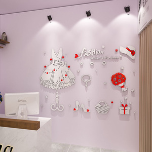 Guardaroba delle donne autoadesivo della parete <span class=keywords><strong>per</strong></span> il negozio di decori casa decalcomanie - Product Image 5
