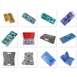 12 pièces outils de formage de filetage Kit de taraudage et de matrice pour M6 M7 M8 M10 M12 vis boulon écrou avec clé M3-M12 et 1" - Product Image 2