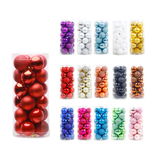 Boule de Noël suspendue de décoration d'ornement d'arbre de Noël en plastique bon marché en gros 2025 - Product Image 6
