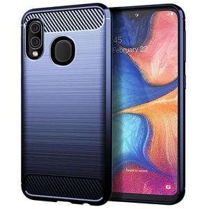 In Fibra di carbonio Antiurto Molle di TPU Della Copertura Posteriore Cassa Del Telefono mobile Per Samsung Galaxy A20e - Product Image 6