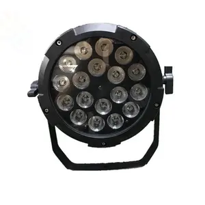 Waterproof IP65 18pcs 18w outdoor led par light RGBWAP 6in1 stage lighting led par can light for sale