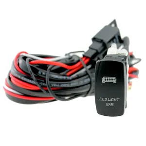 Auto Light Bar 线束继电器套件 40 Amp On-Off Rocker Switch 2 Leads