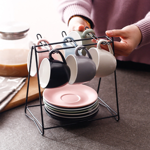 Taza de café con platillo, tazas pequeñas de porcelana usadas para té <span class=keywords><strong>y</strong></span> oficina, precios <span class=keywords><strong>baratos</strong></span> - Product Image 5