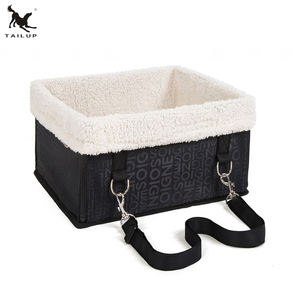 Porte-siège de <span class=keywords><strong>voiture</strong></span> réglable classique pour <span class=keywords><strong>chien</strong></span> Panier carré pliable Fermeture à glissière Facile à utiliser <span class=keywords><strong>Fixation</strong></span> de siège avant Impression en polyester - Product Image 3