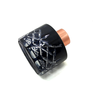 Custom Hand-Cut Glass Reeds Diffuser Bottle and <strong>Candle</strong> Vessel Set with Lid <strong>Fragrance</strong> <strong>Accessories</strong> - Product Image 4