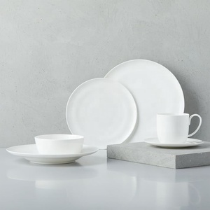 Productos para el hogar vajilla liso redondo blanco a granel china <span class=keywords><strong>platos</strong></span> de porcelana - Product Image 3