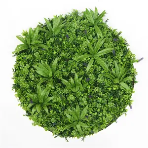 Disco de planta de pared verde artificial circular más popular